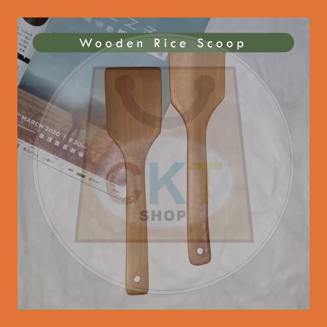 Rice Scoop Solid Bamboo Senduk Nasi Buluh Turner Spatula Spoon Kitchen Essentials Healthy Non-Stick Cooking Utensils Kit