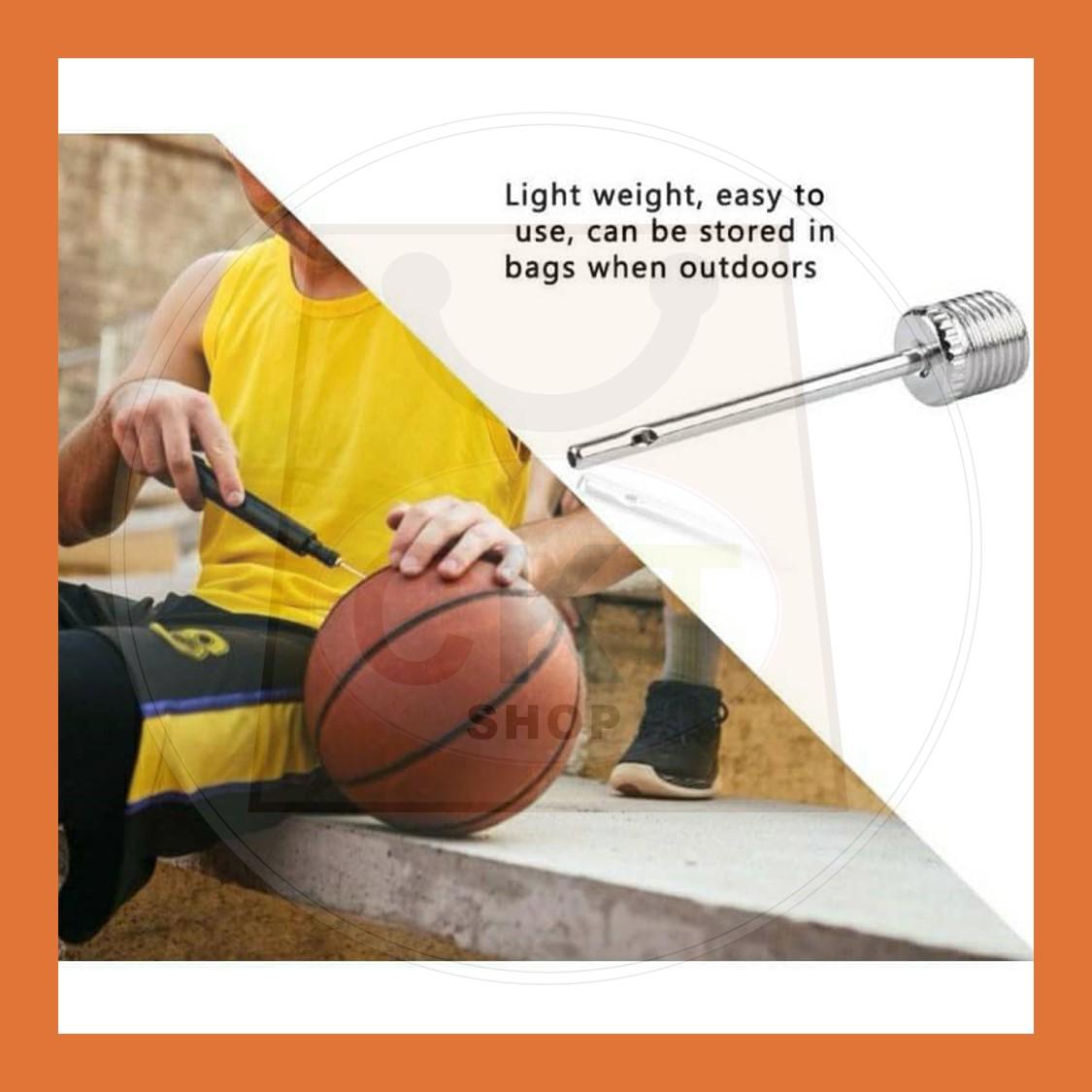 Ball Pump Pin Inflating Needles Jarum Angin Bola Pam Football Basketball Air Pump Nozzle Pin Stainless Steel Air Needles