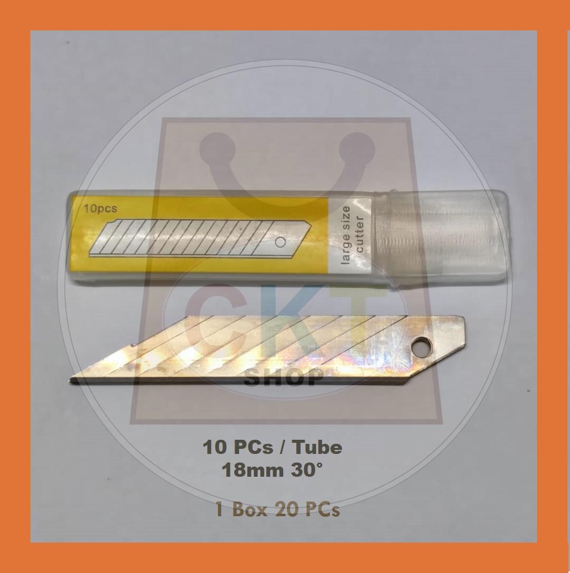 9mm 18mm Utility Cutter Knife Small Cutter Blade Refill Wallpaper Office School Workplace Mata Pisau Tolak Pemotong