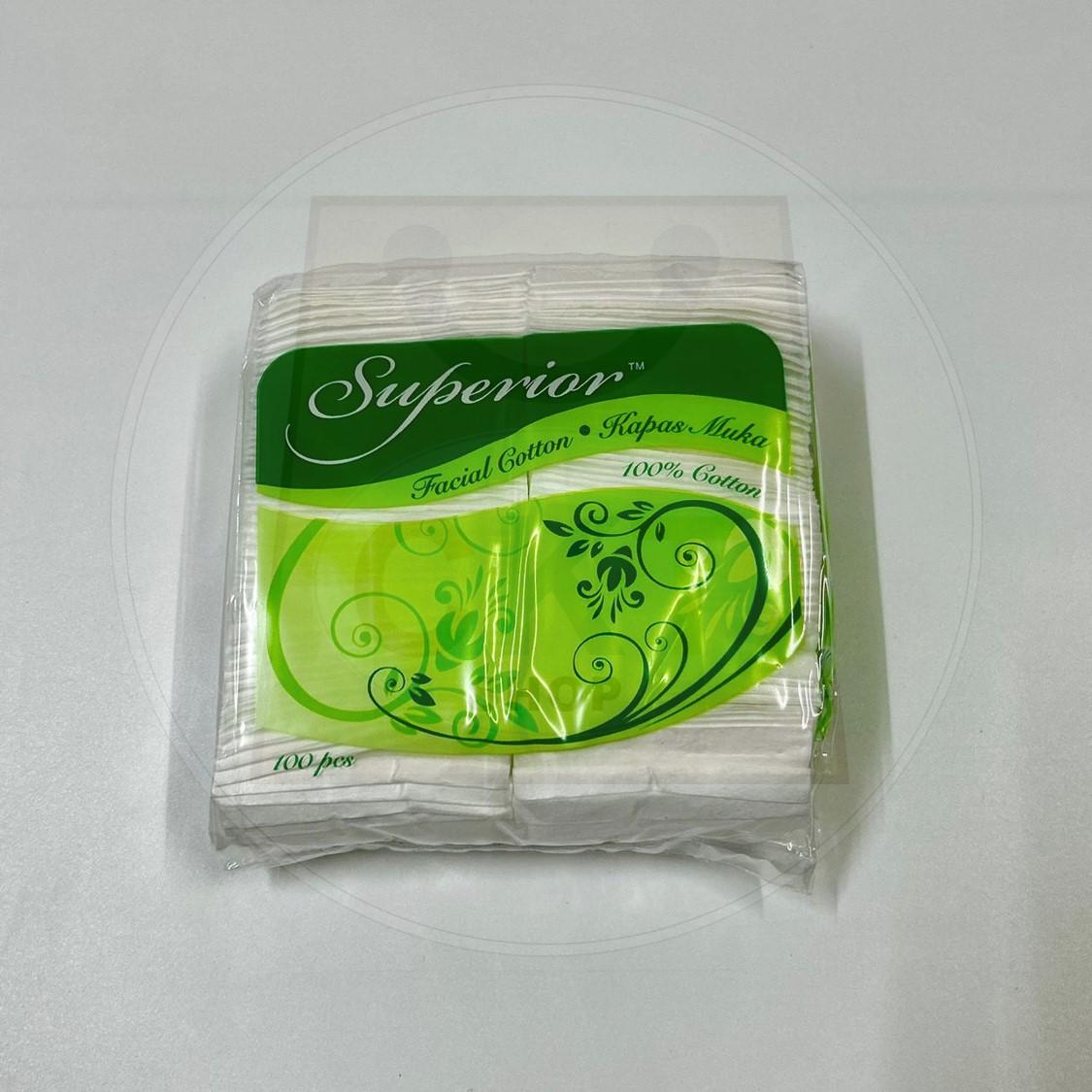 Superior Facial Cotton / Kapas Muka 100pads/pack