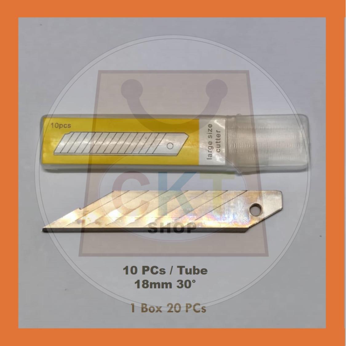 9mm 18mm Utility Cutter Knife Small Cutter Blade Refill Wallpaper Office School Workplace Mata Pisau Tolak Pemotong