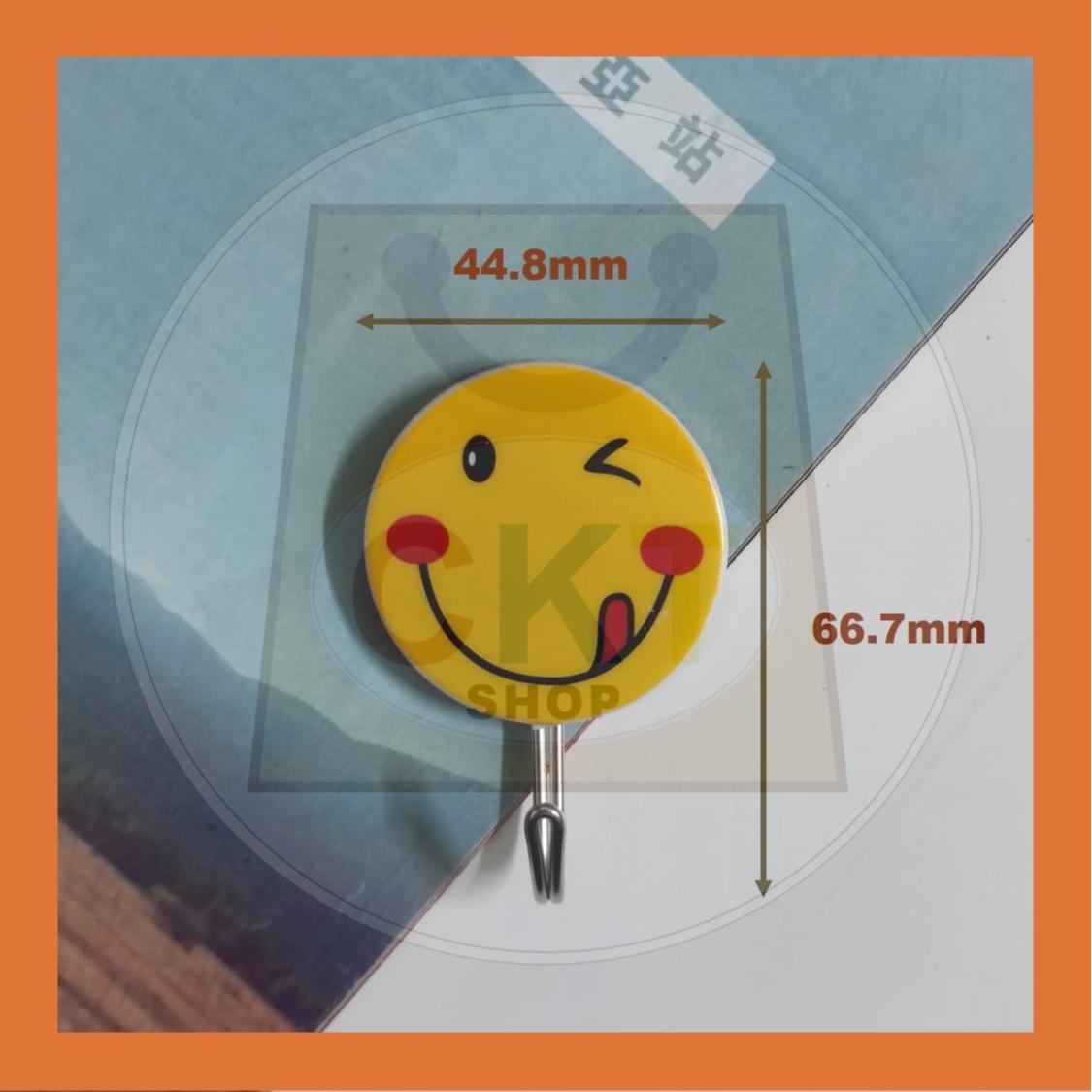 Cute Creative Hook Free Punch Wall Sticker Seamless Hook Key Placement Classification For Kitchen Bathroom (3 PCs)