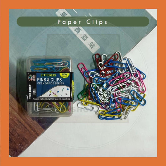Colorful Round Paper clip 28mm Triangle Clips Paperclip Klik kertas document color Mix Color Pins Binder in box 60's 60PCs in 1 Box