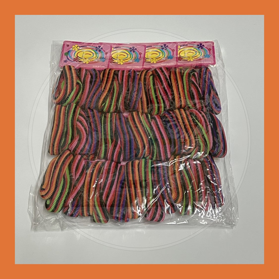 BULK PURCHASE - Hair Ties Stripe 4's Getah Ikat Rambut Stripe 4's
