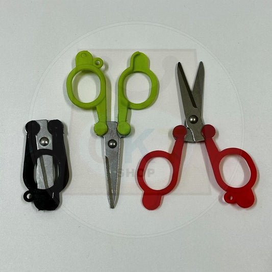 Travel Standard Steel Foldable Scissors Cut Office High Quality Gunting Lipat Small Folding Portable Scissors 6cm 10cm