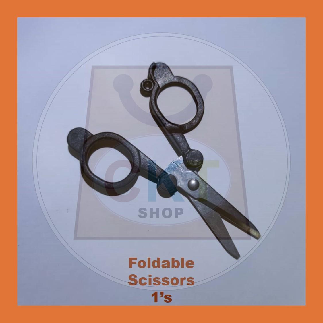 Travel Standard Steel Foldable Scissors Cut Office High Quality Gunting Lipat Small Folding Portable Scissors 6cm 10cm