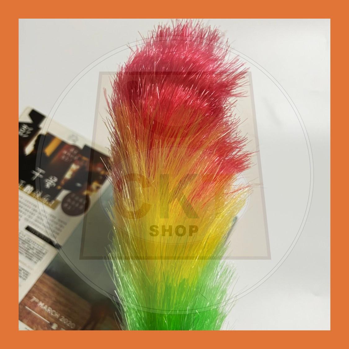 Pembersih Habuk Bulu Ayam Pelangi Panjang 57cm Ringan & Fleksibel / Rainbow Feather Duster 1pcs