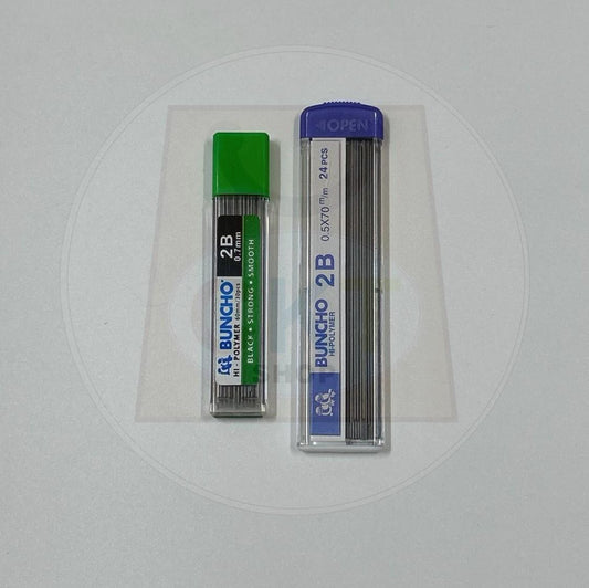Buncho Hi-Polymer Pencil Lead 0.5 X 70mm 0.7mm 2B Ubat Pensel Mata Pencil Buncho 0.7 0.5