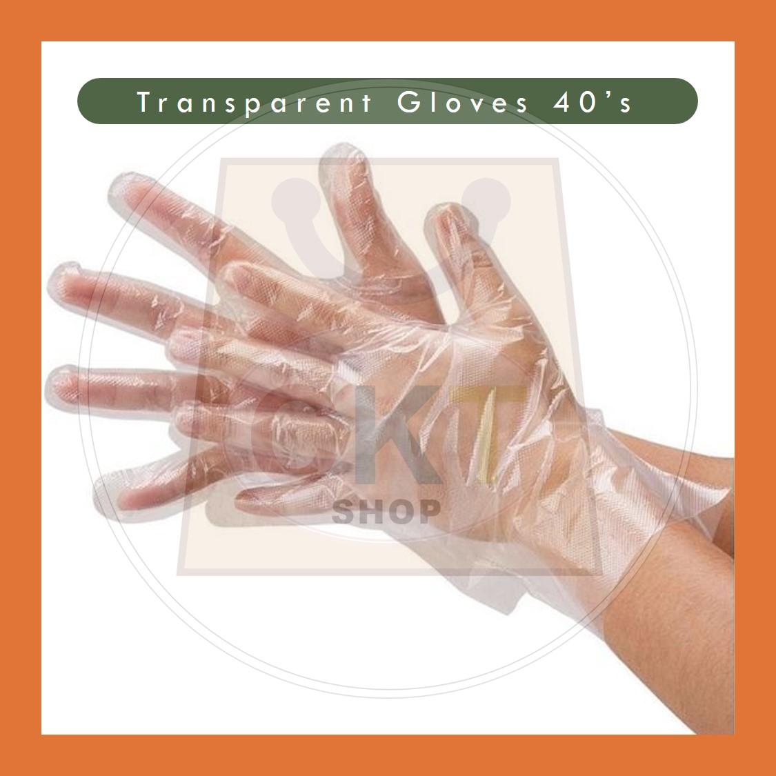 Food Grade Disposable PE Glove Transparent Hand Glove Kitchen Food Saloon Garden Restaurant Clean waterproof BBQ Pakai Sekali Buang