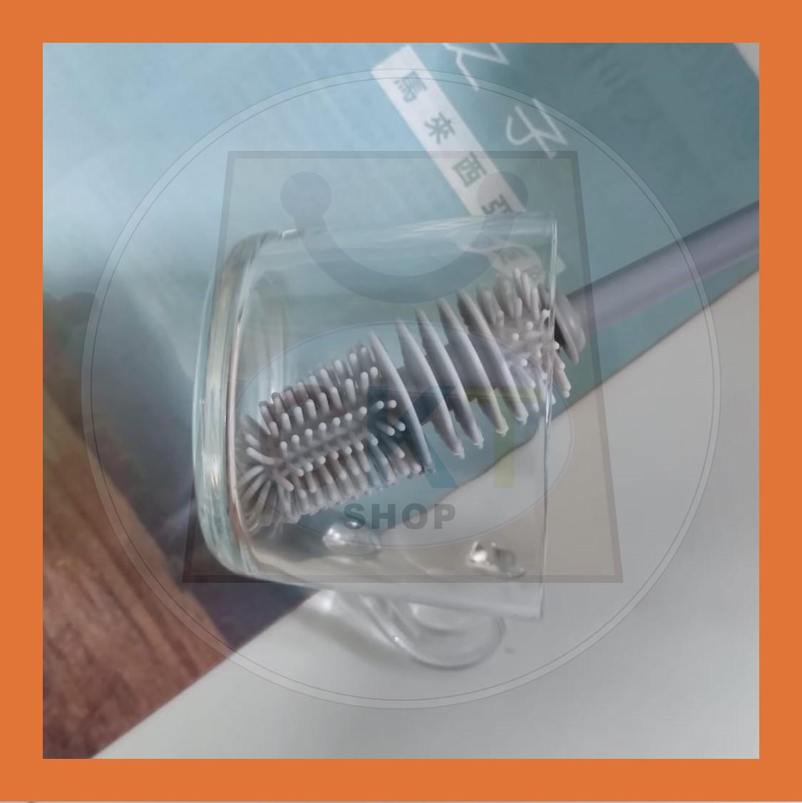 Silicone Cup Brush Cup Scrubber Glass Cleaner Kitchen Cleaning Tool Long Handle Drink Wineglass Bottle Glass Cup Brush