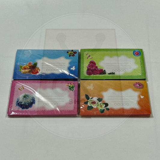 Rose Queen Envelope 3.5" x 6.5" (25Pieces/Packet) | Flower Envelope | Weeding Envelope | Sampul Surat Bunga Office Stationery