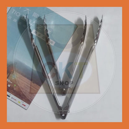 Stainless Steel Tong Food Clip BBQ Tongs Tweezer Penyepit Makanan Cooking Tongs Utensil Kitchen Bar Grill Steak Buffet