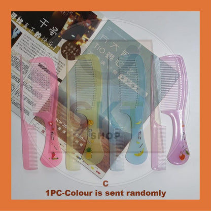 Comb Sikat Rambut  2s set Hair Lice Comb Sikat Kutu Plastik Tak Tajam Gadis Lady Cute Cartoon 2 in 1