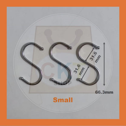 Powerful "S" Shape Stainless Steel Metal Hook Multipurpose Hanger Household Hanging Premium Quality Utensils