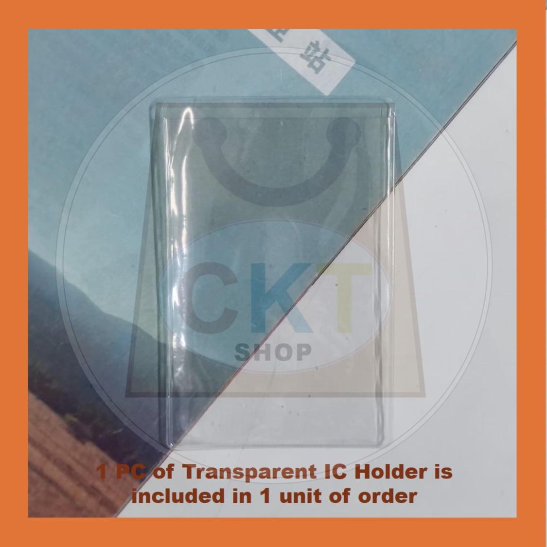 Card Holder PVC Transparent IC Holder Sampul Plastik Kad Pengenalan Badge Name Card Holder PVC New IC Holder