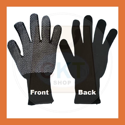 Black Gloves Dot Fishing Ricefield Eel Labor Protection Sarung Tangan Kain Bintik Getah Anti Slip Sport Gardening