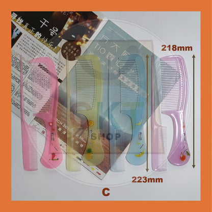 Comb Sikat Rambut  2s set Hair Lice Comb Sikat Kutu Plastik Tak Tajam Gadis Lady Cute Cartoon 2 in 1