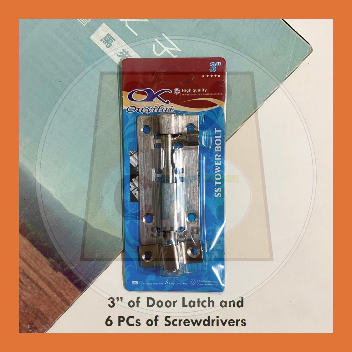 Stainless Steel Security Safety Door Latch Door Bolt Shed Gate Fence Toilet Selak Pintu Bilik Tandas