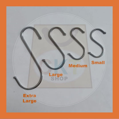 Powerful "S" Shape Stainless Steel Metal Hook Multipurpose Hanger Household Hanging Premium Quality Utensils