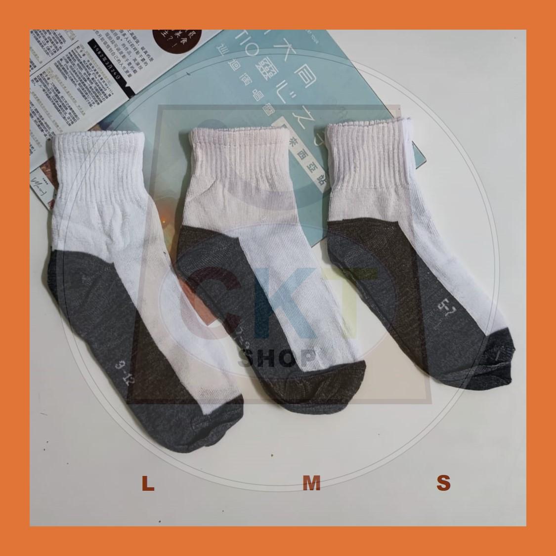 Student Unisex School Black Socks Size S to XL Sarung Kaki Stokin Sekolah Kerja Keje Warna Putih Murah Cotton Stokin Plain Summer Ankle
