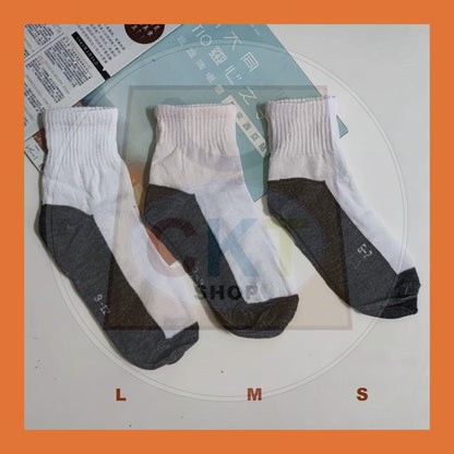 Student Unisex School Black Socks Size S to XL Sarung Kaki Stokin Sekolah Kerja Keje Warna Putih Murah Cotton Stokin Plain Summer Ankle