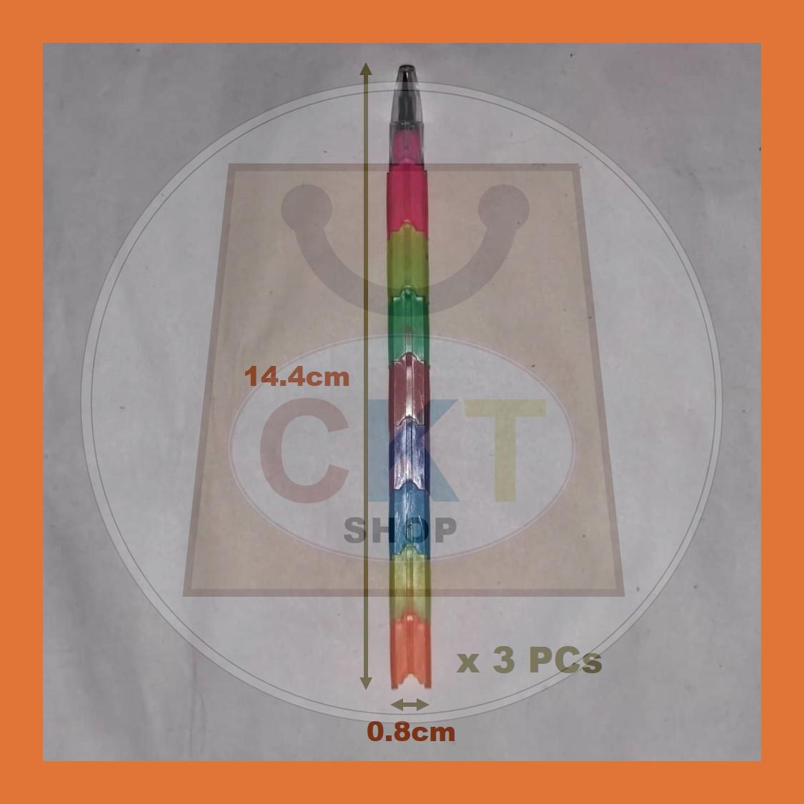 [READY STOCK] 2.0mm 4PCs Non-sharpening Bullet pencil Swap Building Block Pencils Colorful Children Pencils Swap Writing Kids
