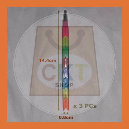 [READY STOCK] 2.0mm 4PCs Non-sharpening Bullet pencil Swap Building Block Pencils Colorful Children Pencils Swap Writing Kids