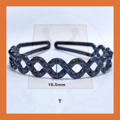 Hairband Plastic Black Headband Cekak Rambut Hitam Hair Band Female Male Unisex Black Hitam Premium Plastic Casual Daily Retro