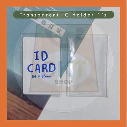 Card Holder PVC Transparent IC Holder Sampul Plastik Kad Pengenalan Badge Name Card Holder PVC New IC Holder