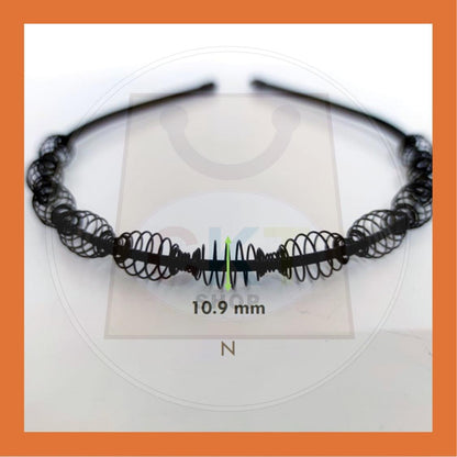 Women Men Unisex Black Hair Band Hairband Steel Metal Cekak Rambut Hitam Besi Gulung Spring Hair Band