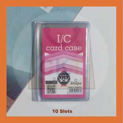 IC Holder Plastic PVC Clear Card Holder ID Business Credit Card Holder Case Organizer With 10 Pages 8 Pages