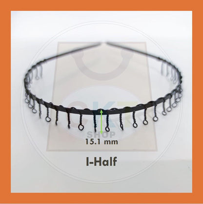 Women Men Unisex Black Hair Band Hairband Steel Metal Cekak Rambut Hitam Besi Gulung Spring Hair Band