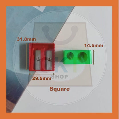 Pencil Sharpener Pencil Sharpener Pengasah pensil  2 Holes Pencil Tulis Pengasah Pencil Sekolah Budak Pensel Kayu 2B