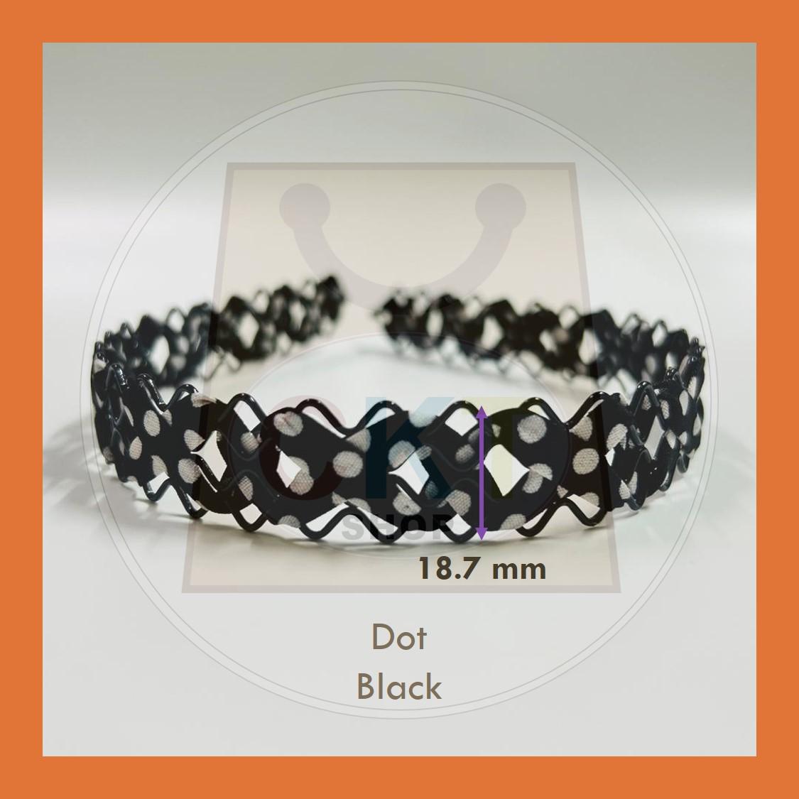Women Men Unisex Black Hair Band Hairband Steel Metal Cekak Rambut Hitam Besi Gulung Spring Hair Band