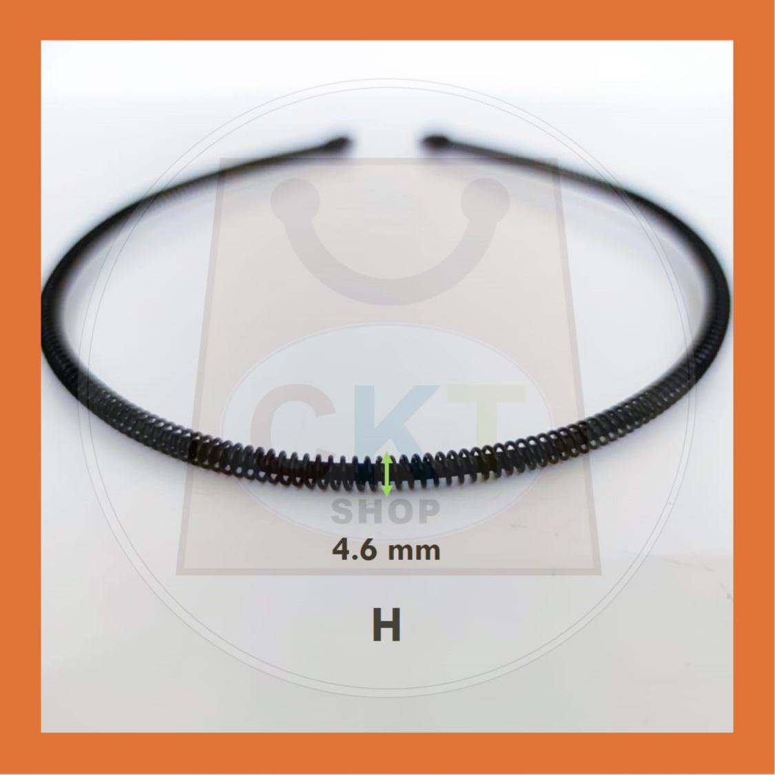 Women Men Unisex Black Hair Band Hairband Steel Metal Cekak Rambut Hitam Besi Gulung Spring Hair Band