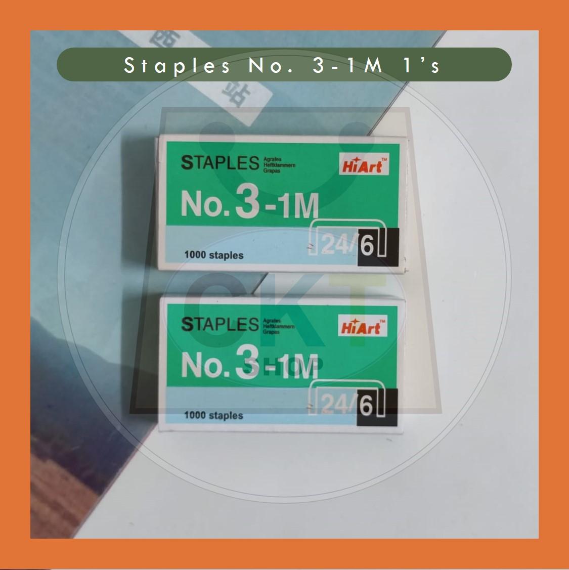 No.3-1M Staples Stapler Bullet Ubat Stapler Dawai Kokot Office Stationery Office Supplies