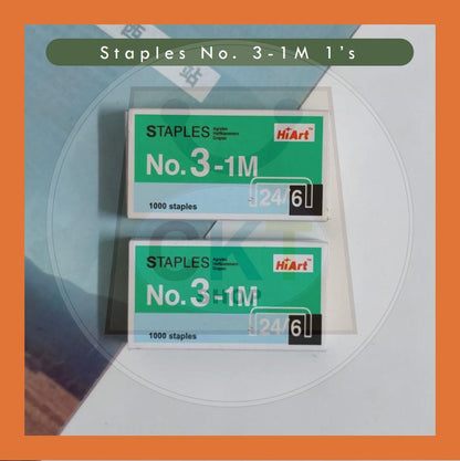 No.3-1M Staples Stapler Bullet Ubat Stapler Dawai Kokot Office Stationery Office Supplies