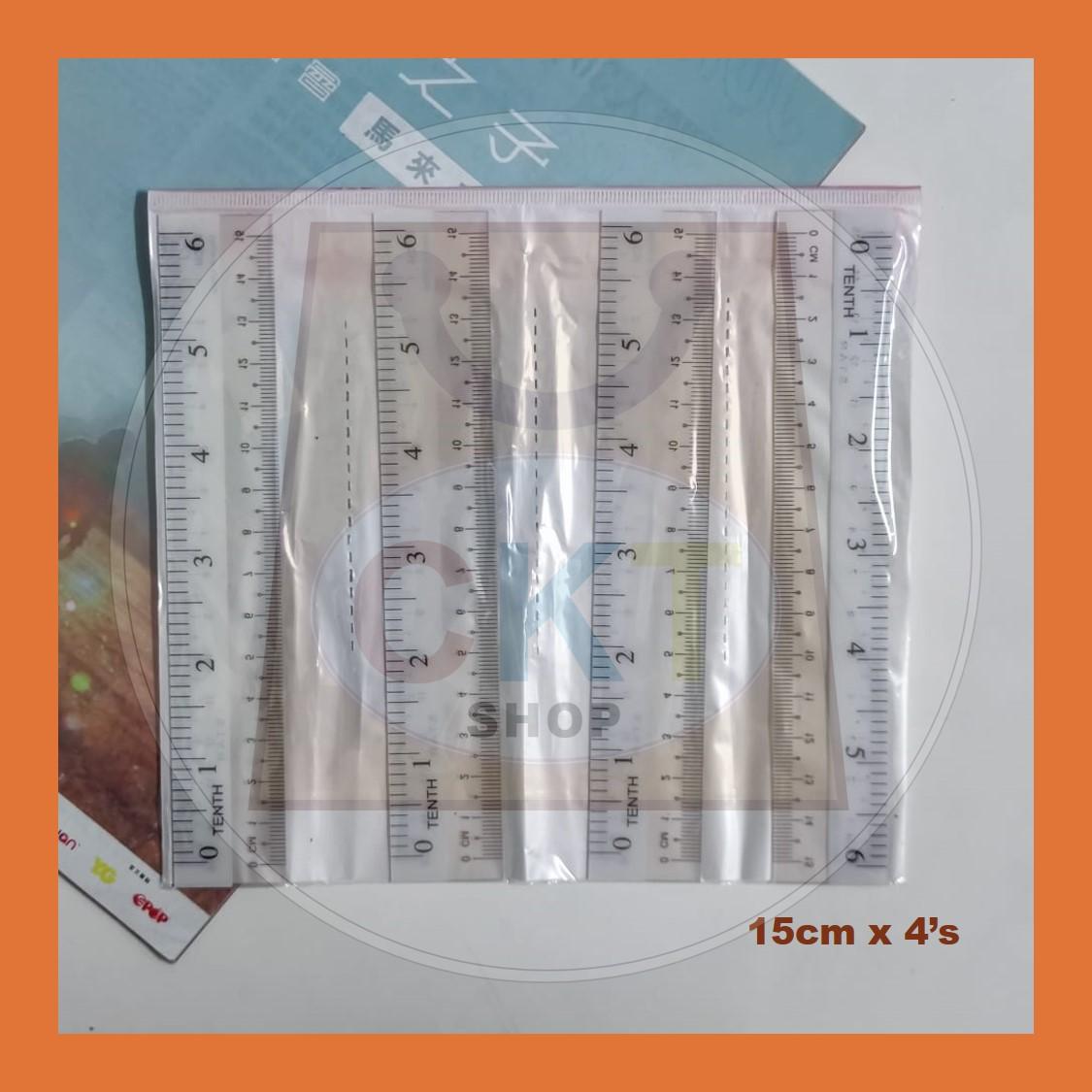 Plastic Straight Ruler / Bendable / Soft / Flexible Student Ruler / Pembaris 15cm / 20cm 6" 8"