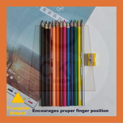 12 Colours Kids School Stationary Arts & Crafts Kores Colour Pencils 12 Pensel Warna Budak Sekolah 12 Long Panjang