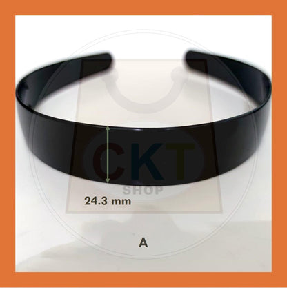 Hairband Plastic Black Headband Cekak Rambut Hitam Hair Band Female Male Unisex Black Hitam Premium Plastic Casual Daily Retro