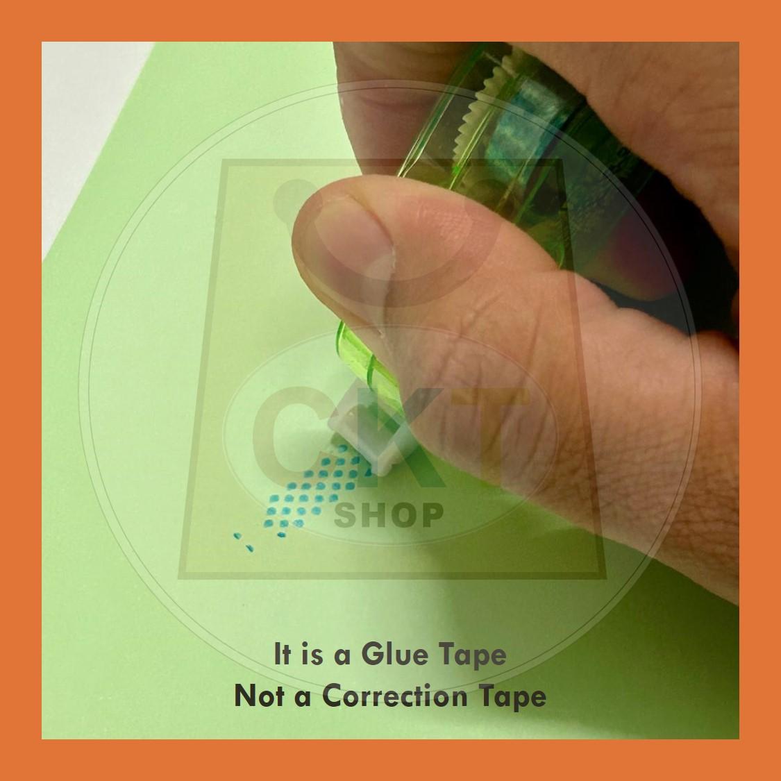 QiTu Mini Glue Tape Roller 6mm x 5m Dotted Glue Tape Double Side Tape Glue Student Office Stationery Gam Gum Glue