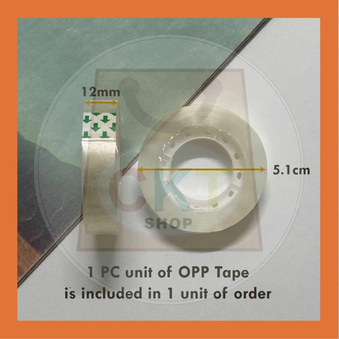Opp Small Stationery Tape Cellulose 18mm 24mm 24mm (1'pc)Tape Dispenser Cellophane Clear Transparent