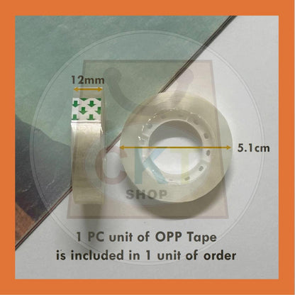 Opp Small Stationery Tape Cellulose 18mm 24mm 24mm (1'pc)Tape Dispenser Cellophane Clear Transparent