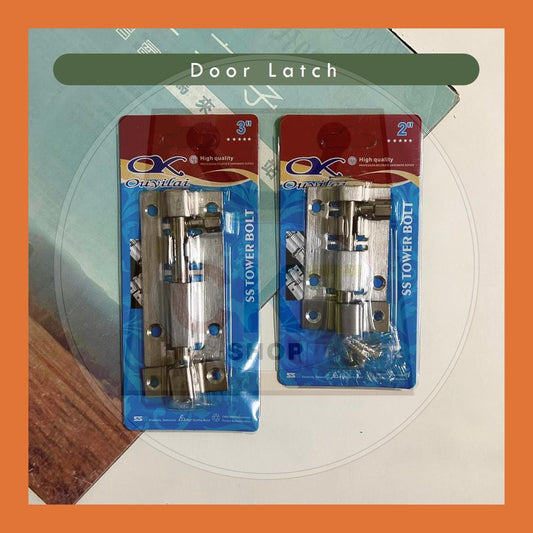 Stainless Steel Security Safety Door Latch Door Bolt Shed Gate Fence Toilet Selak Pintu Bilik Tandas