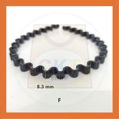Hairband Plastic Black Headband Cekak Rambut Hitam Hair Band Female Male Unisex Black Hitam Premium Plastic Casual Daily Retro