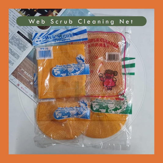 Multiple Cleaner Round Fish Net Dish Washing Net Jaring Gosok Cuci Pinggan Mangkuk Web Scrub Jala Cuci Pinggan Non-scratch Anti-grease Reusable