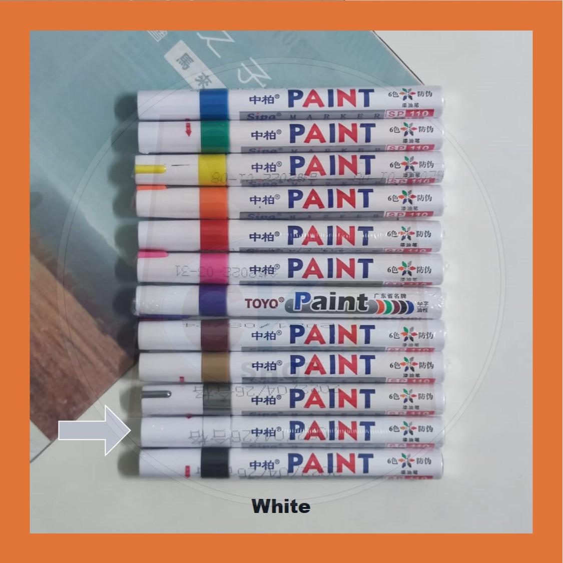 Paint Marker Colourful Drawing Marker Pen Acrylic Permanent Oil Base Waterproof Quick Dry Artwork Marker Tyres Tayar Wor