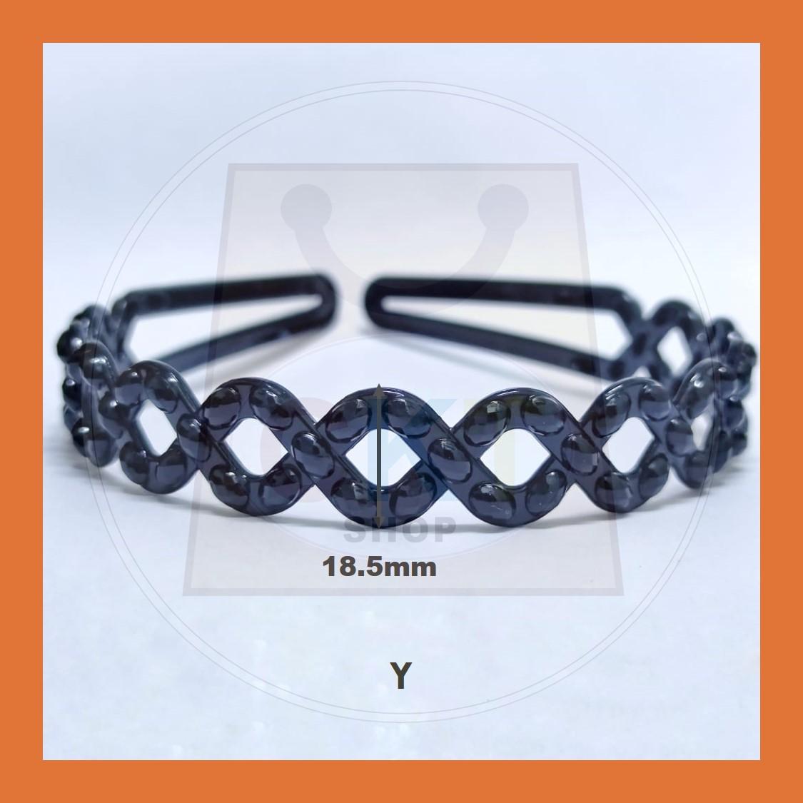 Hairband Plastic Black Headband Cekak Rambut Hitam Hair Band Female Male Unisex Black Hitam Premium Plastic Casual Daily Retro