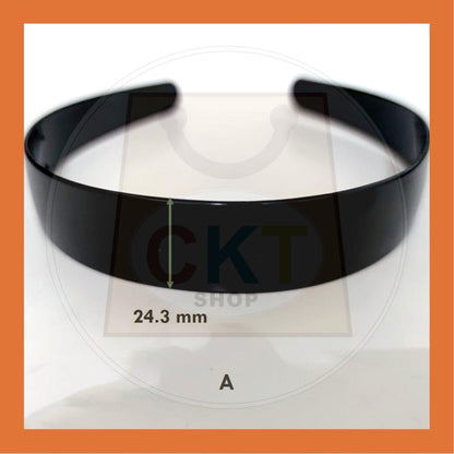Hairband Plastic Black Headband Cekak Rambut Hitam Hair Band Female Male Unisex Black Hitam Premium Plastic Casual Daily Retro