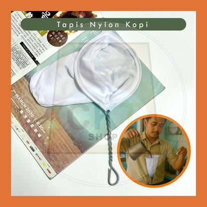 Penapis Kopi Teh Kain Tapis 12.5x30cm Guna Semula Tahan Lasak | Cloth Coffee Filter Strainer
